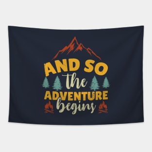 And So The Adventure Begins Cool Design Tapestry