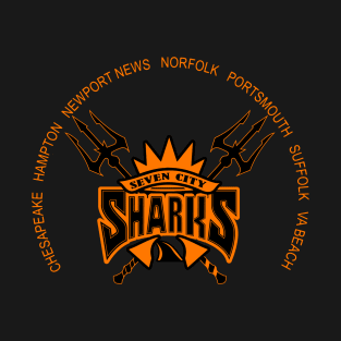 Seven City Sharks-Trident ORANGE T-Shirt