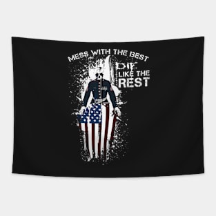 Mess with the best DIE like the rest! - Marine Tapestry