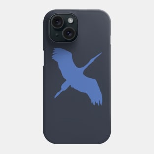 Silhouette Stork Flying Phone Case