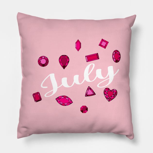 July Birthstone Pillow by jverdi28