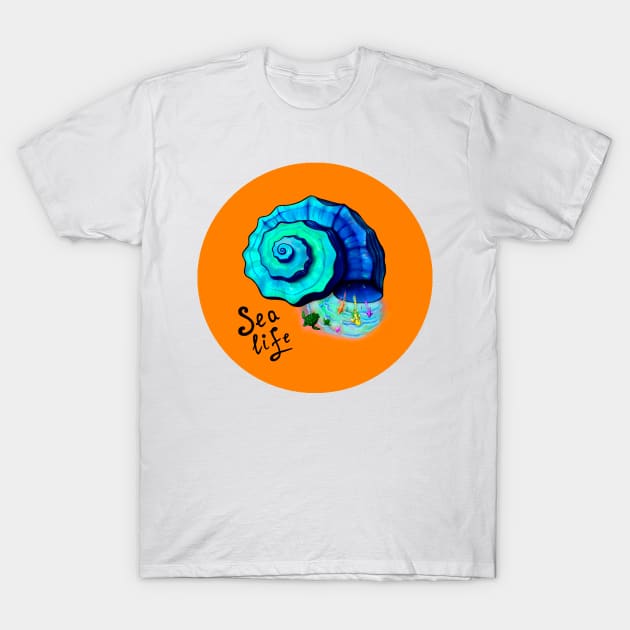 Fish Shell Art 4 - Shell - T-Shirt