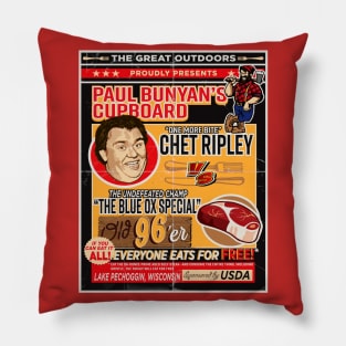 Great Outdoors Eating Contest Poster Ad Pillow