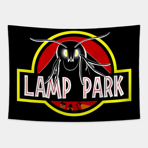 Lamp Park (moth lamp) Tapestry by Bomdesignz