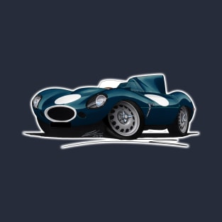 Jaguar D-Type (Racer) Dark Blue T-Shirt