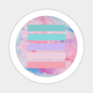 Aesthetic Rose Circle † Seapunk/Vaporwave VHS Ocean Design Magnet