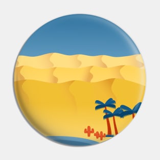 Landscape with a oasis in the desert Pin