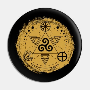 Triskele - Earth, Sea & Sky | Pagan Symbol Pin