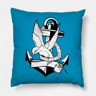 bird and anchor Pillow