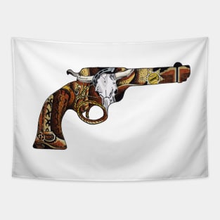 cowboy revolver Tapestry