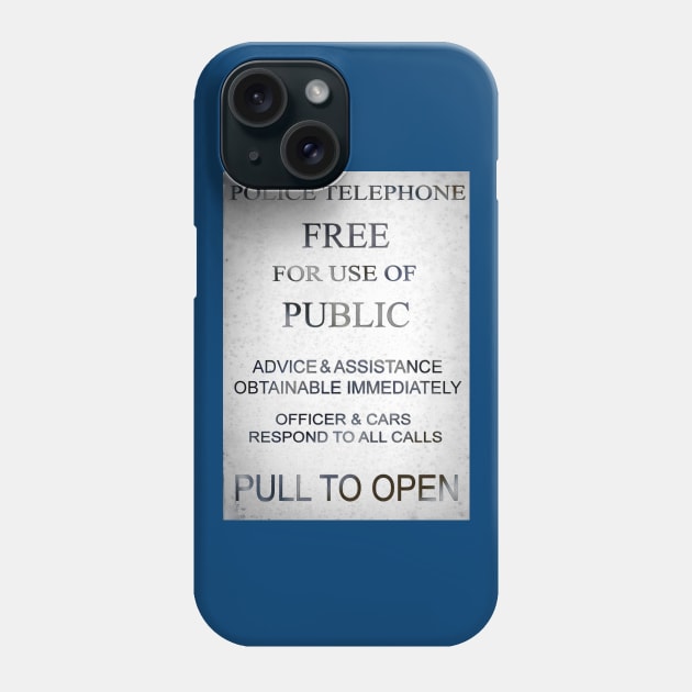 TARDIS Sign Phone Case by GrumpyVulcan