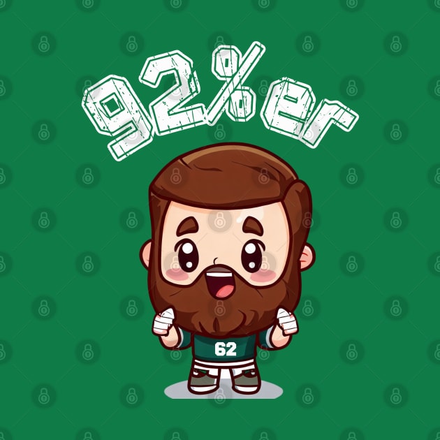 Jason Kelce 92%er New Heights Kawaii by Curious Sausage