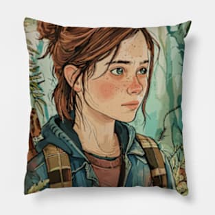 The Last of Us 2 Remastered TLOU2 Ellie Fanart Pillow