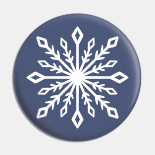 Simple white snowflake Pin