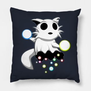 christmas Cat Hunting Magical Orbs Pillow