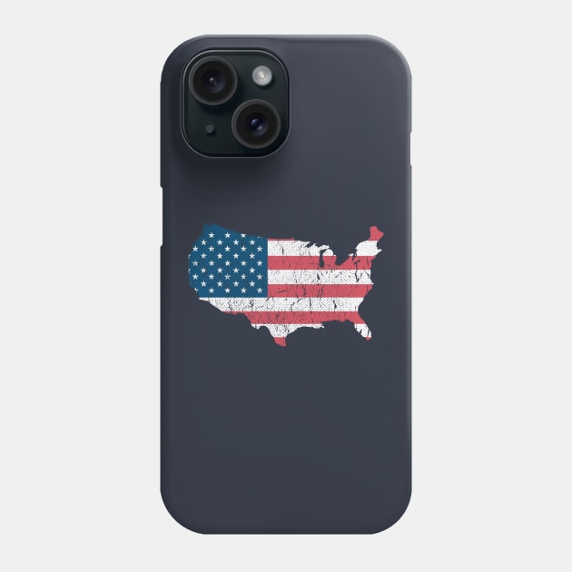 Vintage USA Flag Phone Case by vladocar