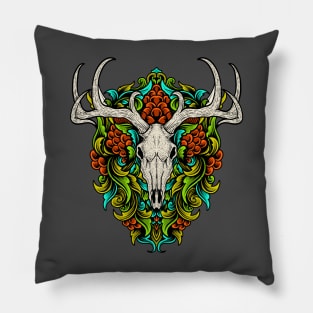 skeleton moose Pillow