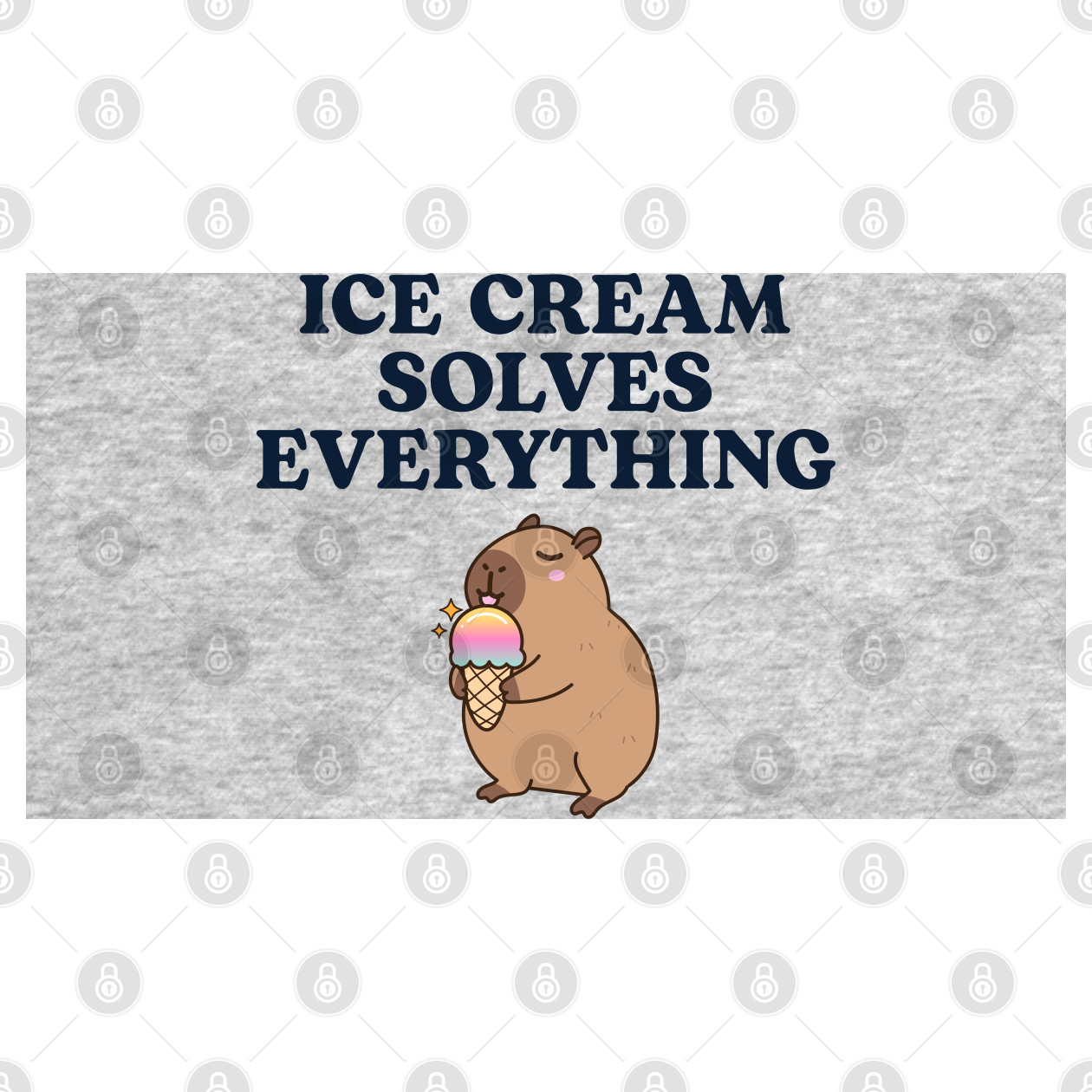 Ice Cream Solves Everything - Funny Gift - T-Shirt | TeePublic
