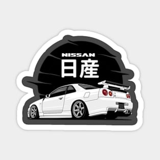 Nissan Skyline r34 GTR, JDM Car Magnet