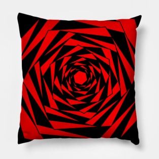 Black and Red Optical illusion Pillow