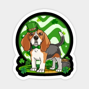 Beagle Leprechaun St Patricks Day Irish Dog Magnet