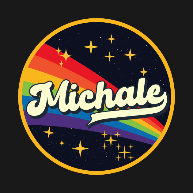 Michale// Rainbow In Space Vintage Style by LMW Art