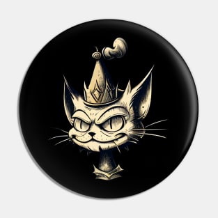 Cartoon cat wizard Pin