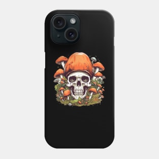 Psychedelic Intrigue Mushroom Skull Phone Case