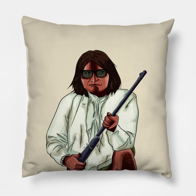 Native American Geronimo Cool Shade GTA Render Art Design Pillow by Eyanosa