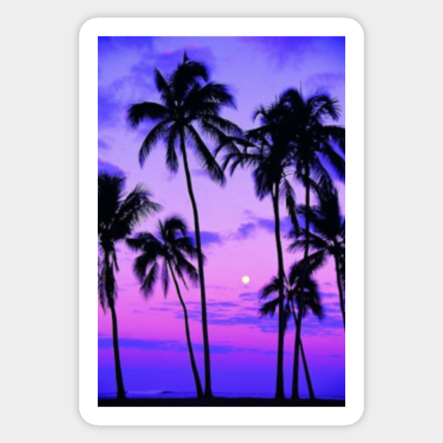Aesthetic Palm Trees Aesthetic Sticker Teepublic