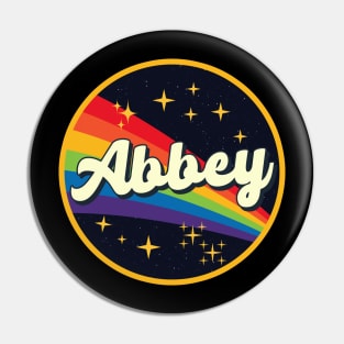Abbey // Rainbow In Space Vintage Style Pin