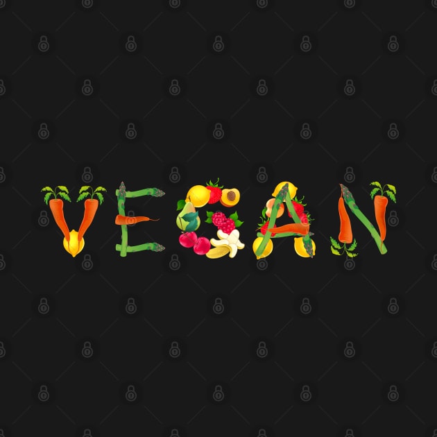 Vegan Food Typography by Mako Design 