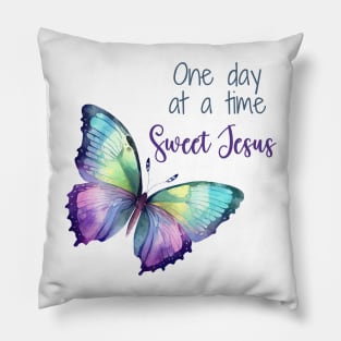 Christian Theme Butterfly Design Pillow