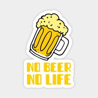 No Beer No Life (Yellow) Magnet