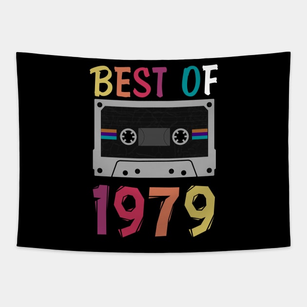 40th Birthday Shirt For Men & Woman - 1979 T-Shirt - Gift For 40 Years Olds - Vintage 1979 Tee - 40 B-Day Shirts- Retro Cassette 1979 Tapestry by Rosomyat