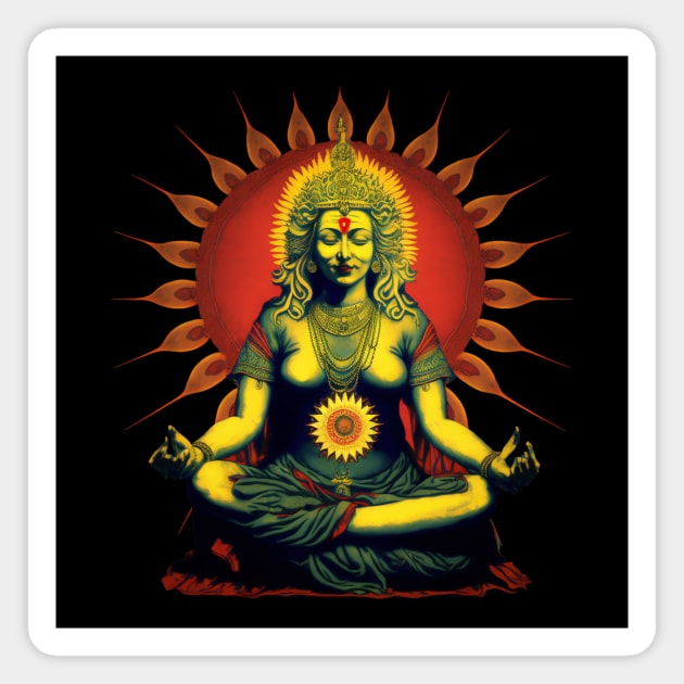 Indian Diety Hindu Spiritual Zen Buddha - Hindu Art - Magnet