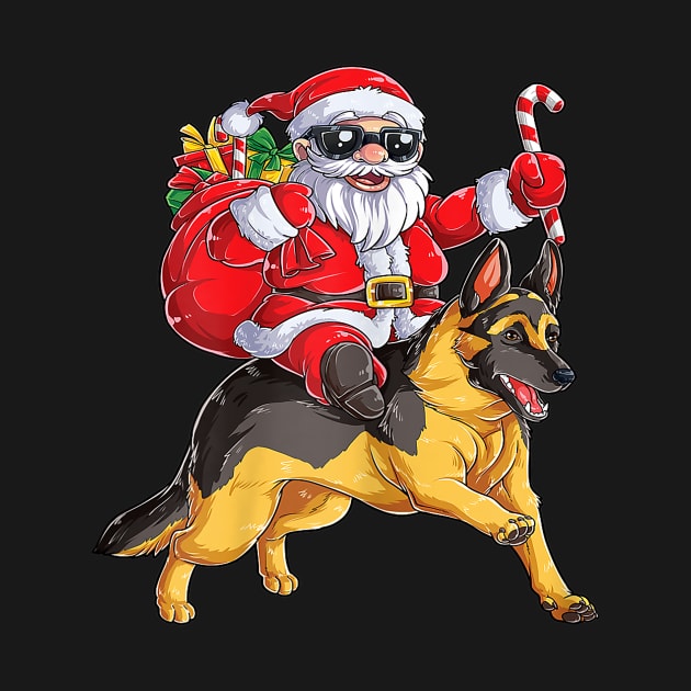 Christmas Santa Claus Riding English Bulldog Xmas Boys Dog by Barnard