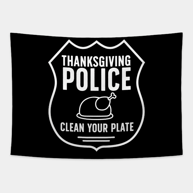 Clean your plate thanksgiving Tapestry by Portals