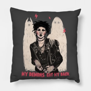 My demons got my back Pillow