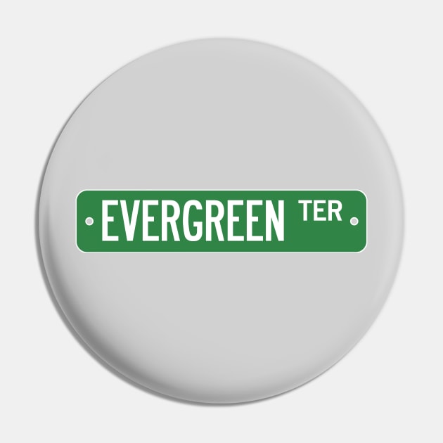 Evergreen Terrace Street Sign (Simpsons) Pin by fandemonium