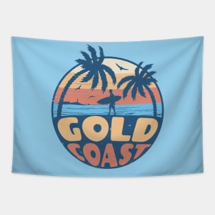 Vintage Surfing Gold Coast, Australia // Retro Summer Vibes // Grunge Surfer Sunset Tapestry