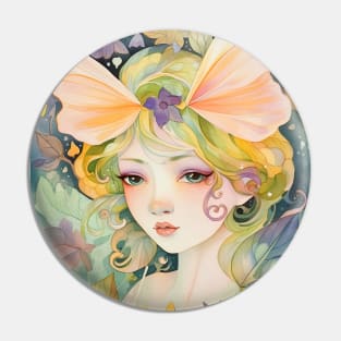 Cute Fairy in the Floral Garden Pin