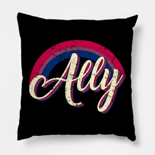 Proud Ally Bisexual Flag LGBT Pride Pillow