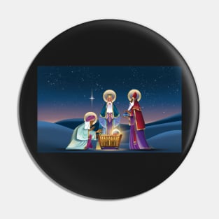 3 Wise Men and Baby Jesus Pin