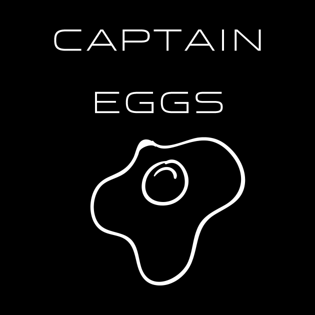 Captain Eggs Typography White Design by Stylomart