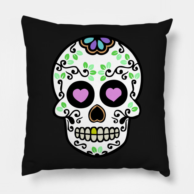 sugar skull pillow