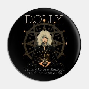 Dolly Parton Psychedelic Zen Meditation Pin