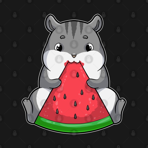 Hamster at eating Watermelon by Markus Schnabel