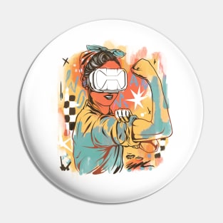 RETRO VR WOMEN Pin