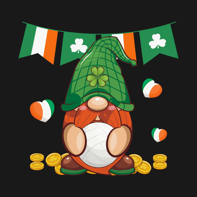 Gnome And Ireland Heart Flag Patrick's Day by Quotes NK Tees